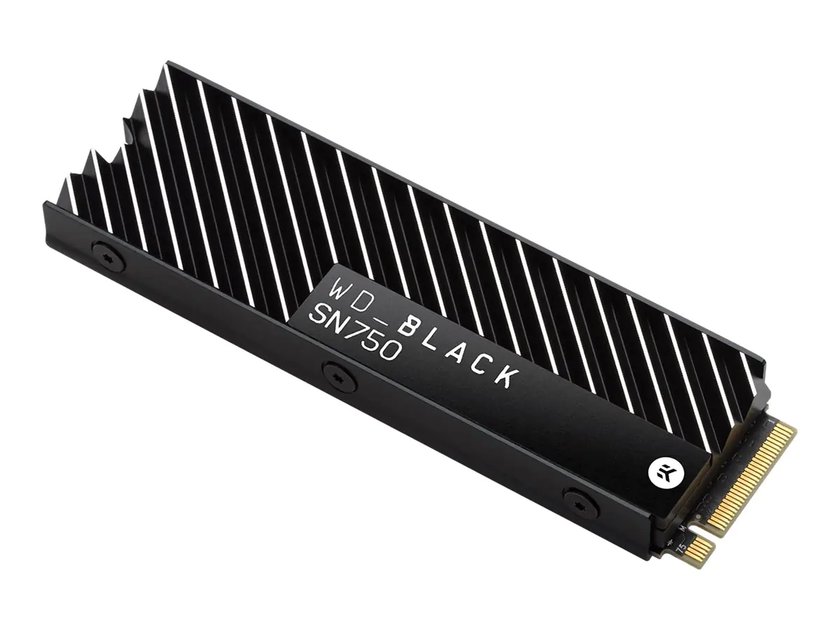 WD Black SN750 NVMe SSD WDS200T3XHC - SSD - 2 TB - intern - M.2 2280 - PCIe 3.0 x4 (NVMe) - integrierter Kühlkörper