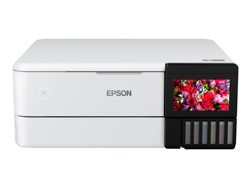 Epson EcoTank ET-8500 - Multifunktionsdrucker - Farbe - Tintenstrahl - nachfüllbar - A4/Letter (Medien) - bis zu 16 Seiten/Min. (Drucken) - USB, LAN, Wi-Fi(ac), USB-Host - weiß