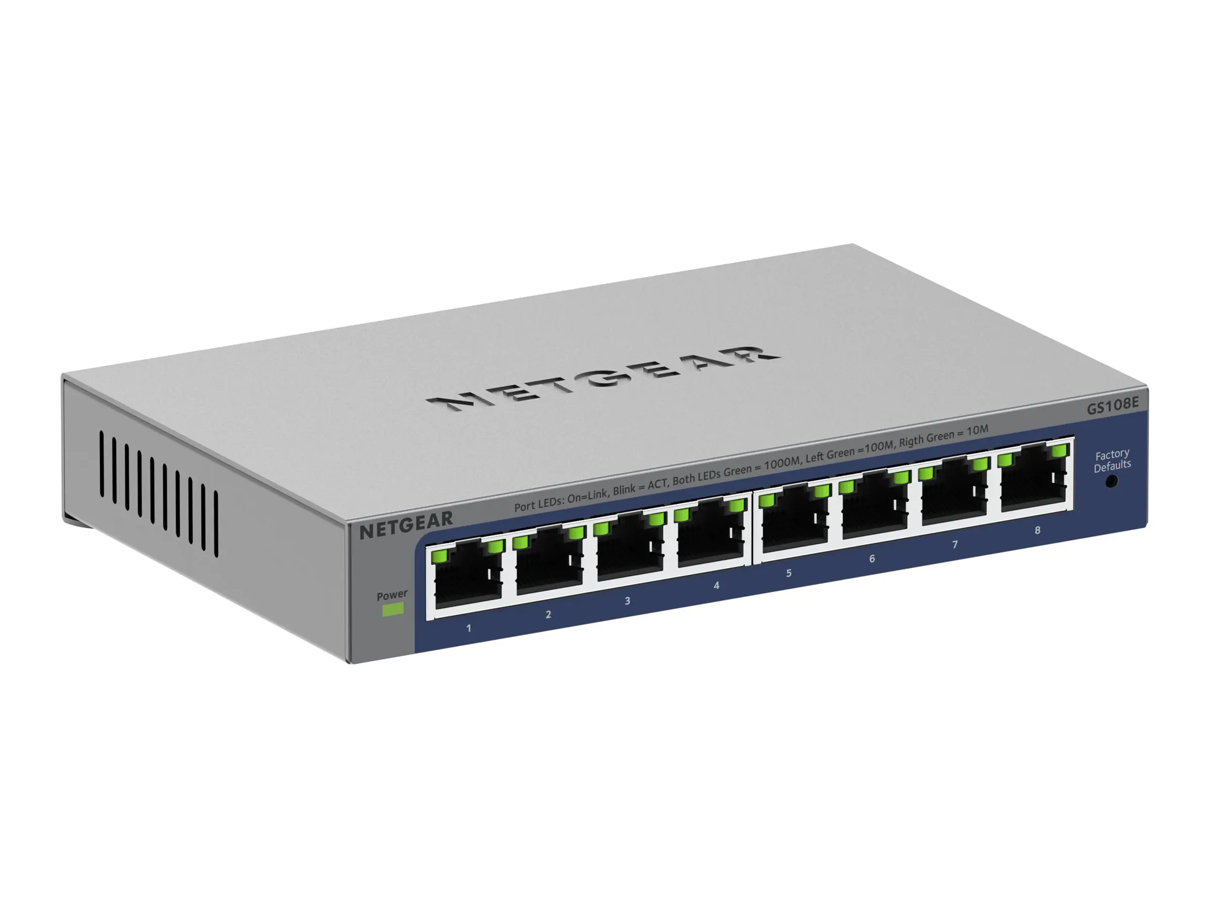 Netgear Plus GS108Ev4 - Switch - unmanaged - Desktop, wandmontierbar, an Rack montierbar Netgear Plus GS108Ev4 - Switch - unmanaged - Desktop, wandmontierbar, an Rack montierbar