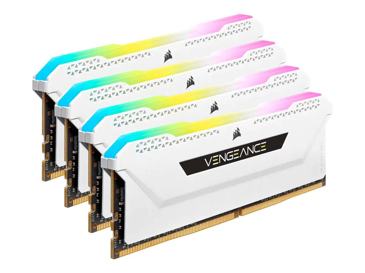 CORSAIR Vengeance RGB PRO SL - DDR4 - Kit - 64 GB: 4 x 16 GB - DIMM 288-PIN - 3600 MHz / PC4-28800 - CL18 - 1.35 V - ungepuffert - non-ECC - weiß