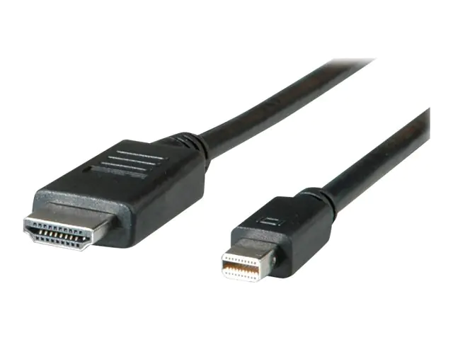 Roline - Videokabel - Mini DisplayPort (M) bis HDMI (M) - 2 m - abgeschirmt - Schwarz