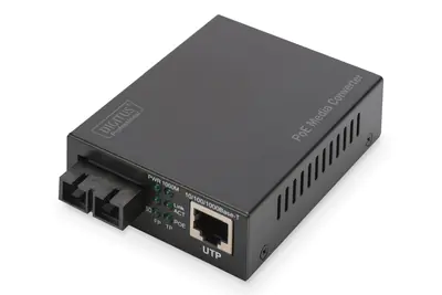 DIGITUS Gigabit PoE Medienkonverter, RJ45 / SC, MM, PSE DN-82150