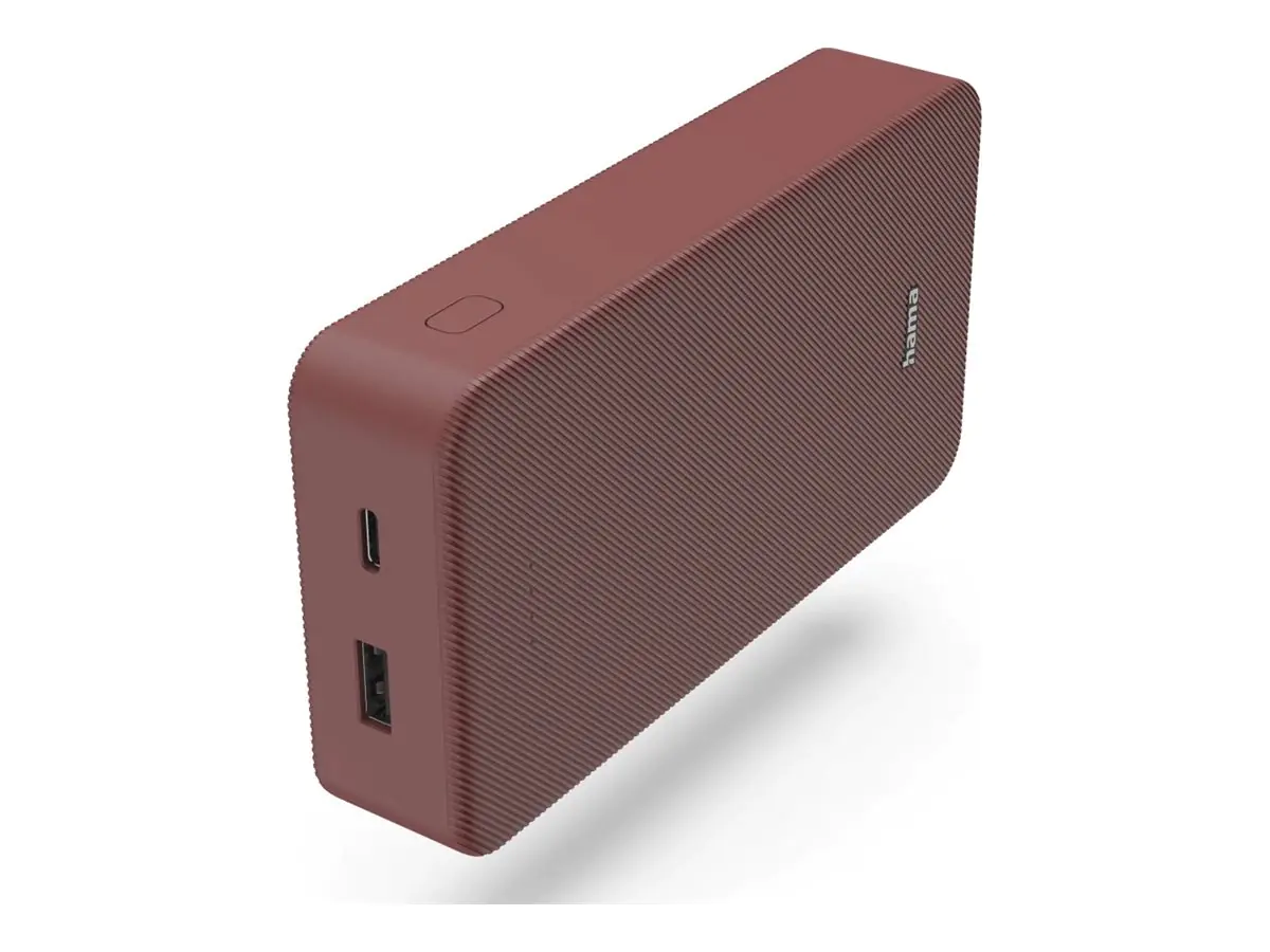Hama Colour 20 - Powerbank - 20000 mAh - 74 Wh - 3 A - Fast Charge - 2 Ausgabeanschlussstellen (USB, USB-C) 00201717