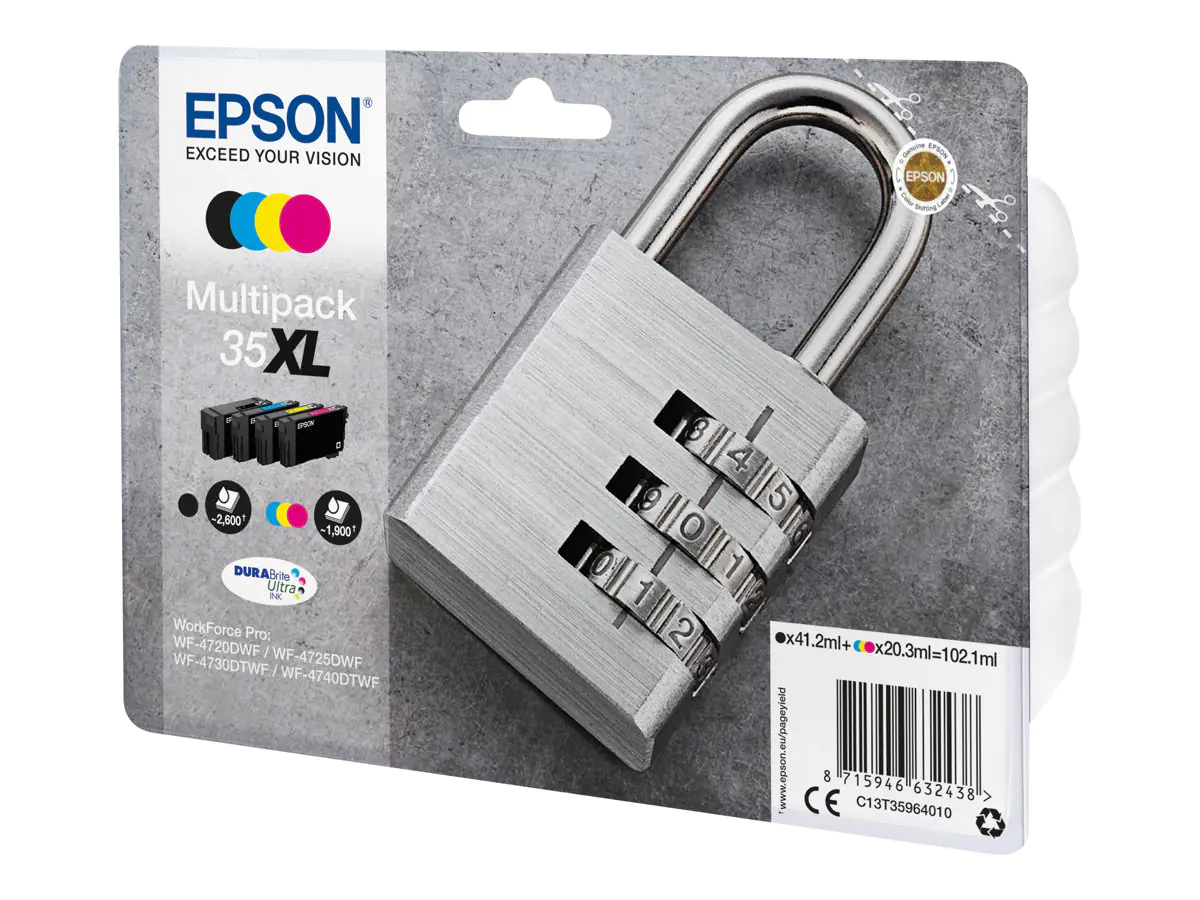 Epson 35XL Multipack - 4er-Pack - XL - Schwarz C13T35964010
