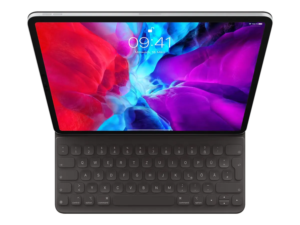 Apple Smart - Tastatur und Foliohülle - Apple Smart connector - QWERTZ - Deutsch - für 12.9-inch iPad Pro (3. Generation, 4. Generation, 5. Generation, 6. Generation)