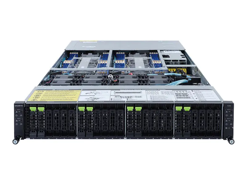 Gigabyte H262-PC0 (rev. 100) - 4 Knoten - Cluster - Rack-Montage - 2U - zweiweg - keine CPU - RAM 0 GB - keine HDD - AST2500 - 10 GigE - kein Betriebssystem - Monitor: keiner