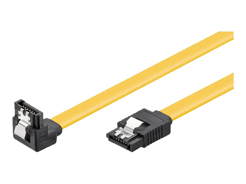 goobay - SATA-Kabel - Serial ATA 150/300/600 - SATA zu SATA - 50 cm - 90° Stecker, eingerastet