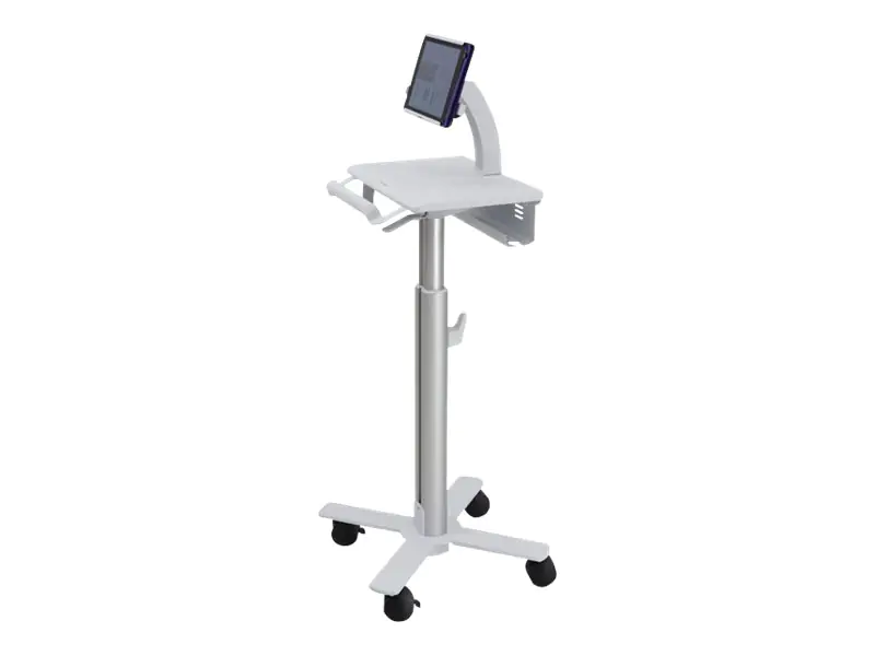 Ergotron Tablet Cart, SV10 - Wagen - für Tablet / Tastatur - medizinisch - Metall - weiß, Aluminium - Bildschirmgröße: bis zu 30,5 cm (bis zu 12 Zoll) - TAA-konform