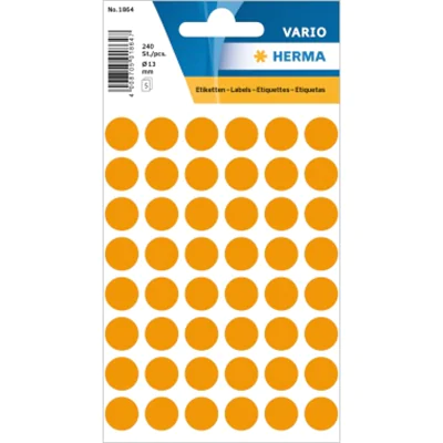 HERMA Markierungspunkt 1864 13mm leuchtorange 240 St./Pack. HERMA Markierungspunkt 1864 13mm leuchtorange 240 St./Pack.
