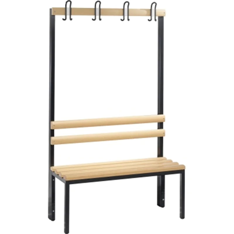 C P Garderobenbank mit Haken Basic 8050-100 S10000 buche Holz 8050100S10000