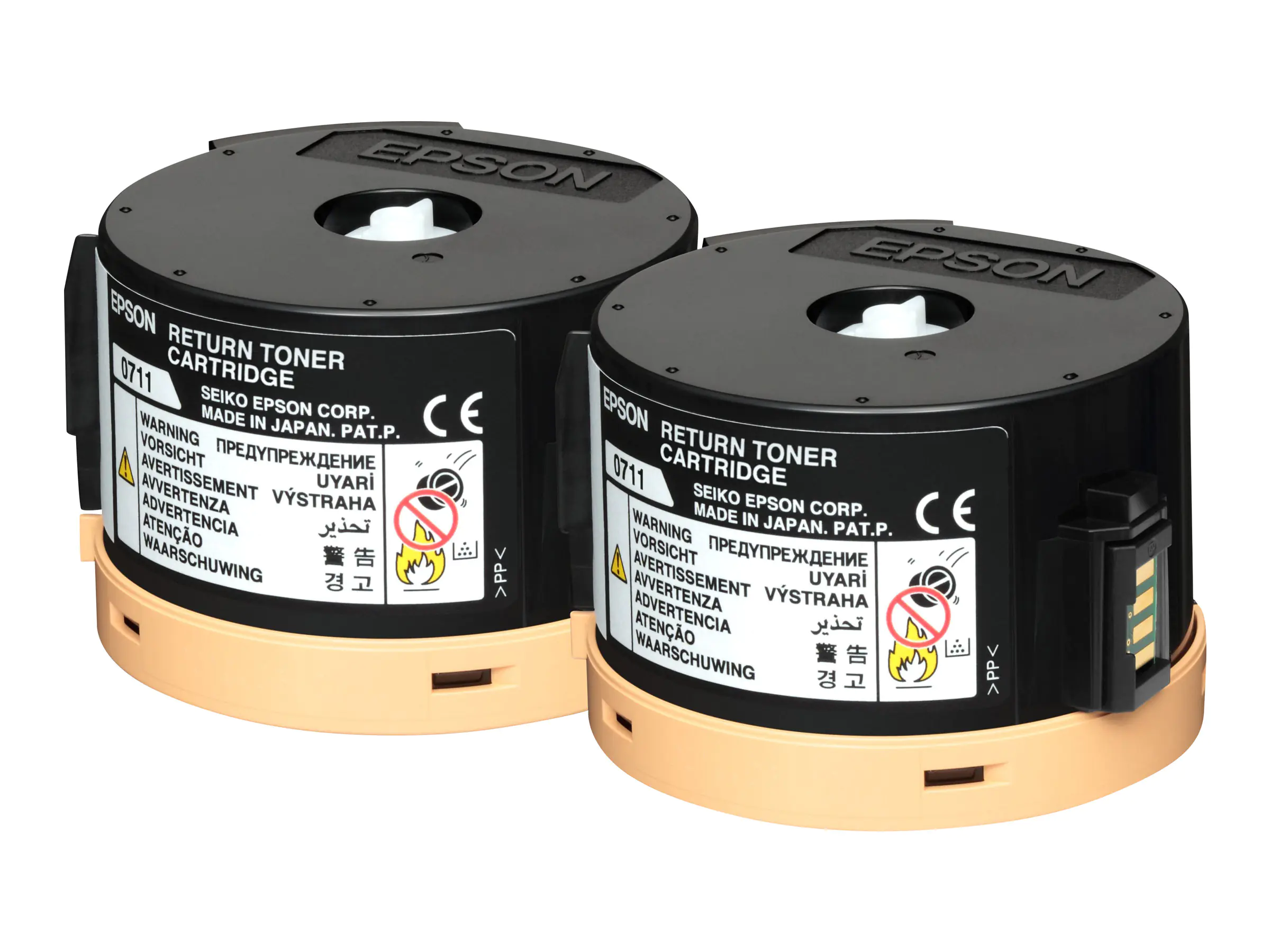 Epson 0711 - 2er-Pack - mit hoher Kapazität - Schwarz - Original - Tonerpatrone Epson Return Program - für WorkForce AL-M200DN, AL-M200DN Double pack bundle ETD, AL-M200DW, AL-MX200DNF, AL-MX200DWF