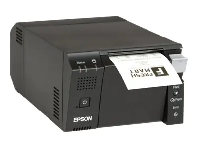 Epson TM T70II - Belegdrucker - Thermozeile - 8 cm Rolle - 180 x 180 dpi - bis zu 250 mm/Sek. - USB 2.0, LAN - Dunkelgrau