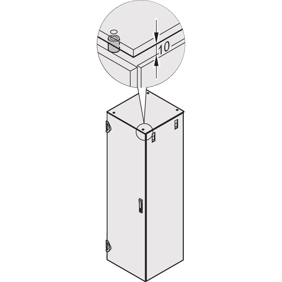 SCHROFF RAISED TOP COVER KIT VSTAR