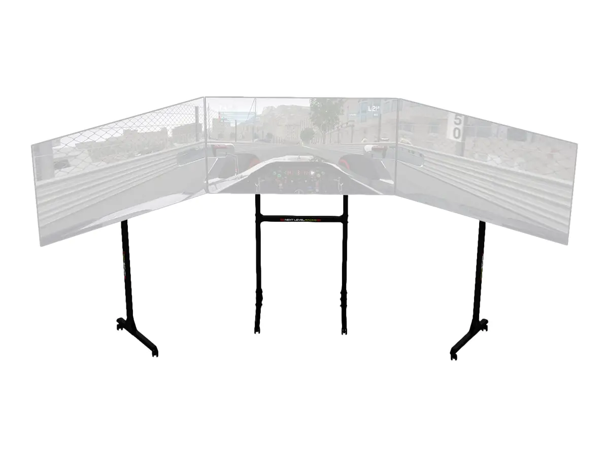 Next Level Racing Free Standing Triple Monitor Stand - Befestigungskit (Bodenständer) - für 3 LCD-/Plasma-Konsolen - Bildschirmgröße: 81.3-165.1 cm (32"-65")