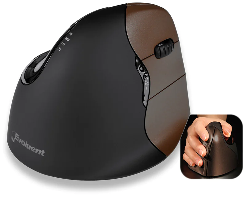Evoluent VerticalMouse 4 Small - Vertikale Maus - Für Rechtshänder - optisch - 6 Tasten - kabellos - 2.4 GHz - kabelloser Empfänger (USB) Evoluent VerticalMouse 4 Small - Vertikale Maus - Für Rechtshänder - optisch - 6 Tasten - kabellos - 2.4 GHz - kabelloser Empfänger (USB)