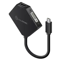 ALOGIC 3 in 1 - Videoadapter - Mini DisplayPort männlich zu HD-15 (VGA), DVI-D, HDMI weiblich - 25 cm - Schwarz - 1080p-Unterstützung