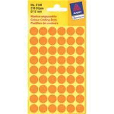 Avery Zweckform Markierungspunkt 3148 12mm orange 270 St./Pack.