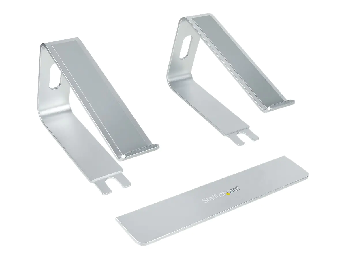 StarTech Schreibtisch Laptophalter, Laptophalterung/Laptop ablage/erhöhung bis 5kg Tragkraft, Notebook Ablage/Laptop Riser für Macbook Air/Pro, Dell XPS, Lenovo, Aluminium (LAPTOP-STAND-SILVER) - Notebook-Ständer - 13" - 17" - Silber