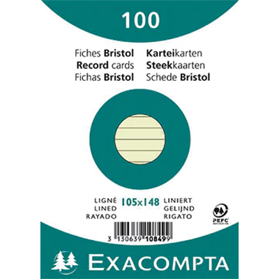 Exacompta Karteikarte 10829SE DIN A6 liniert gelb 100 St./Pack. Exacompta Karteikarte 10829SE DIN A6 liniert gelb 100 St./Pack.