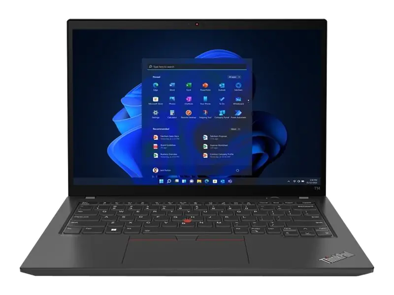 Lenovo ThinkPad T14 Gen 3 21AH - 180°-Scharnierdesign - Intel Core i7 1260P / 2.1 GHz - Win 10 Pro 64-Bit (mit Win 11 Pro Lizenz)