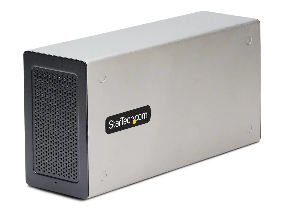 StarTech.com Thunderbolt 3 PCIe Expansion Chassis, Enclosure Box W/Dual PCI-E Slots, External PCIe Slots for Laptops/Desktops/All-In-Ones, 8K/4K Output Via TB3/DP 1.4 Ports - For PCI Express Cards (2TBT3-PCIE-ENCLOSURE)