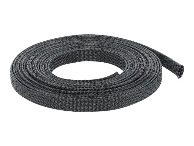 Delock Braided Sleeving - Expandierbare geflochtene Ummantelung - 5 m - Schwarz