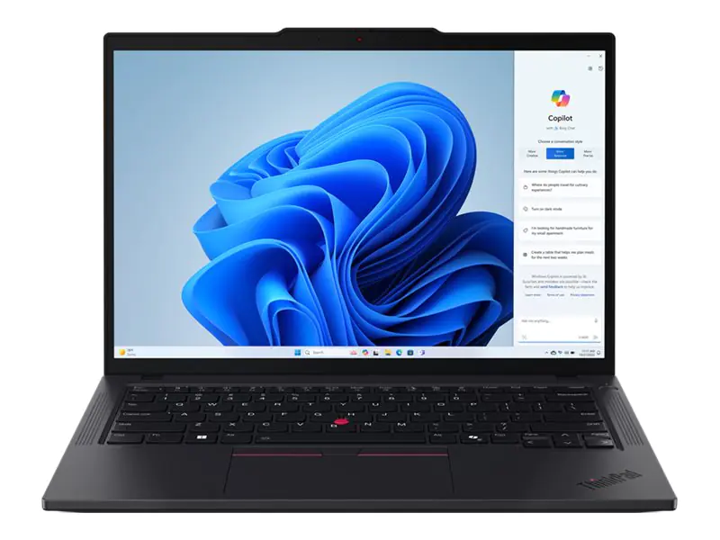 Lenovo ThinkPad T14 Gen 5 21ML - 180°-Scharnierdesign - Intel Core Ultra 7 155U / 1.7 GHz - Win 11 Pro - Intel Graphics - 32 GB RAM - 1 TB SSD TCG Opal Encryption 2, NVMe, Performance - 35.6 cm (14") IPS 1920 x 1200 - Wi-Fi 6E, Bluetooth - Schwarz - kbd: