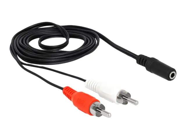 Delock - Audiokabel - RCA männlich zu mini-phone stereo 3.5 mm weiblich - 1.4 m - Schwarz