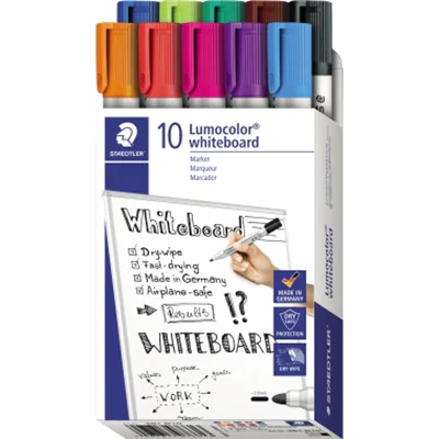 STAEDTLER Whiteboardmarker Lumocolor 351 B10 sort. 10 St./Pack STAEDTLER Whiteboardmarker Lumocolor 351 B10 sort. 10 St./Pack