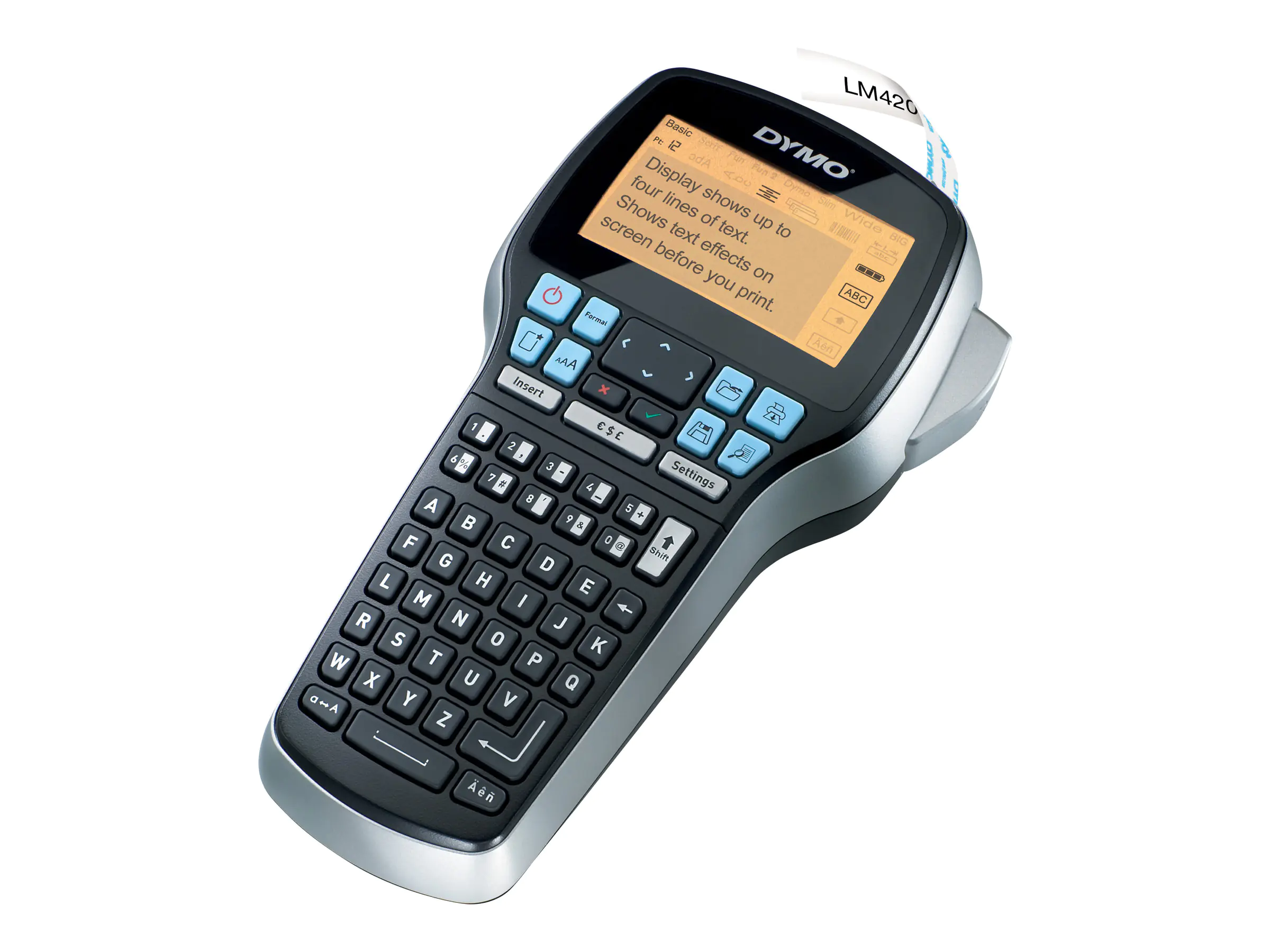DYMO LabelMANAGER 420P - Beschriftungsgerät - s/w - Thermotransfer - Rolle (1,9 cm) - 180 dpi - USB - Cutter