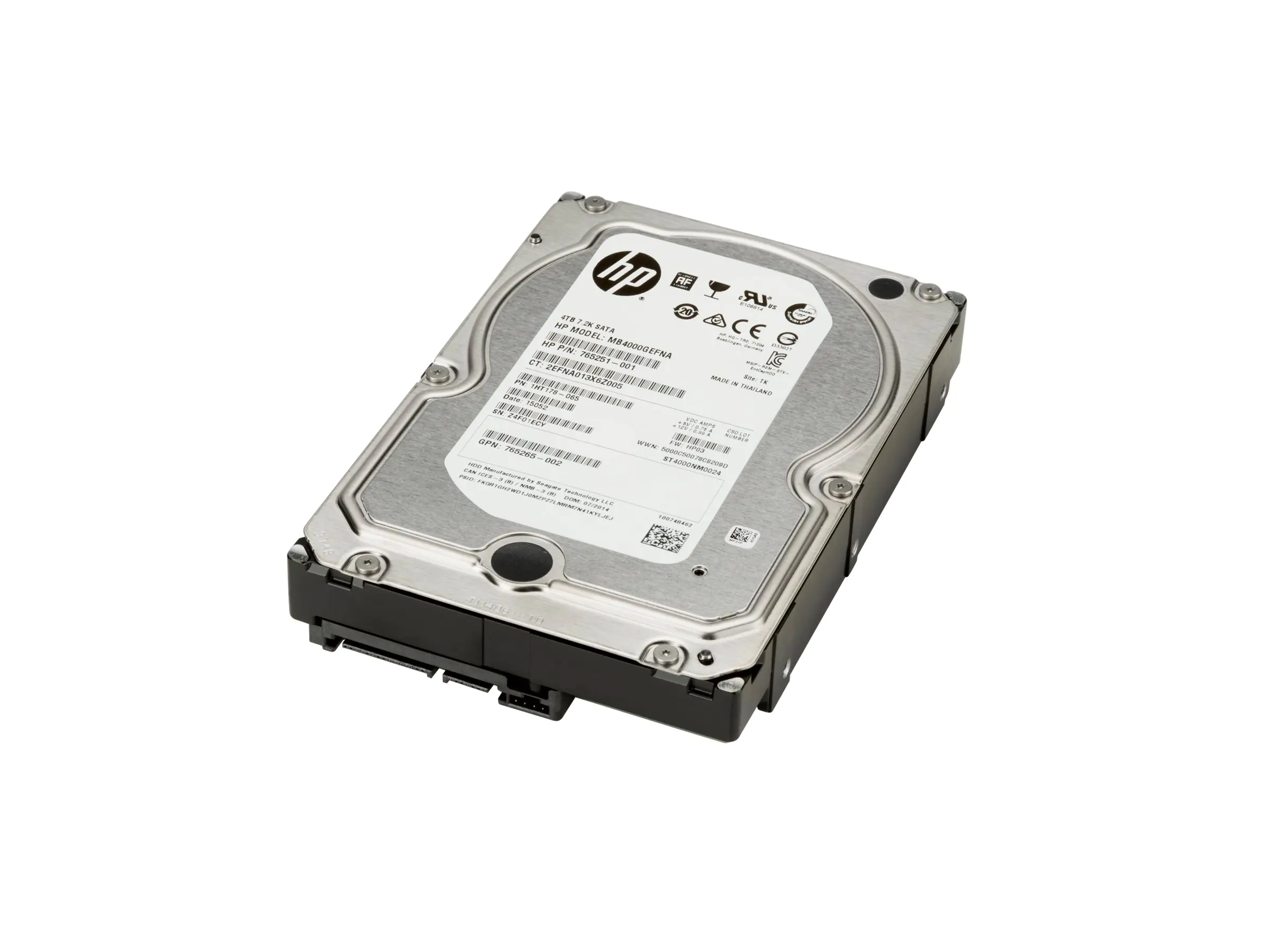 HP - Festplatte - 4 TB - intern - 3.5" (8.9 cm) - SATA 6Gb/s - 7200 rpm - Puffer: 128 MB - für Workstation Z2 G4, Z2 G5, Z2 G8, Z2 G9, Z4 G4, Z4 G5, Z6 G4, Z8 G4, Z8 G5; ZCentral 4R