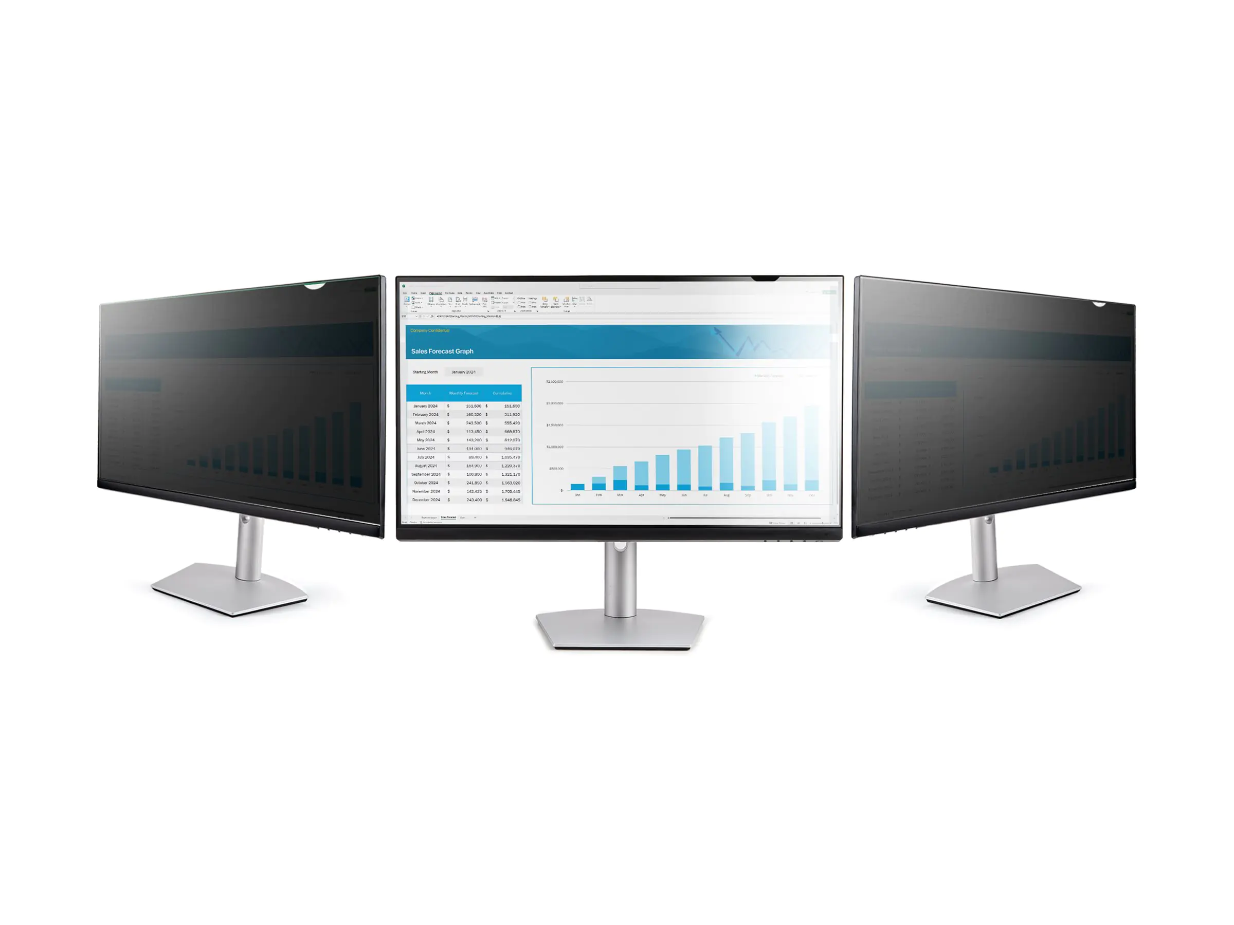StarTech Displayschutzfolie für 22 Zoll PC Display - Monitor Blickschutzfolie - Bildschirmsichtschutz - Blau Licht Filter - 16:10 Breitbild - Matt/Hochglanz - +/-30 Grad (PRIVACY-SCREEN-22MB) - Blickschutzfilter für Bildschirme - 2-Wege - entfernbar - Hal