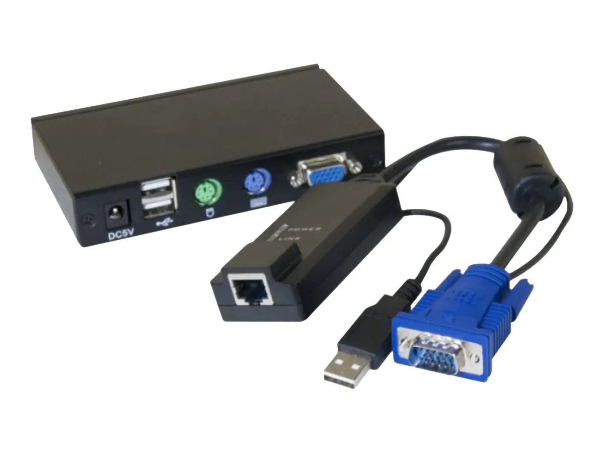 DEXLAN - Sender und Empfänger - KVM-Extender - über CAT 5 - PS/2, USB - bis zu 100 m