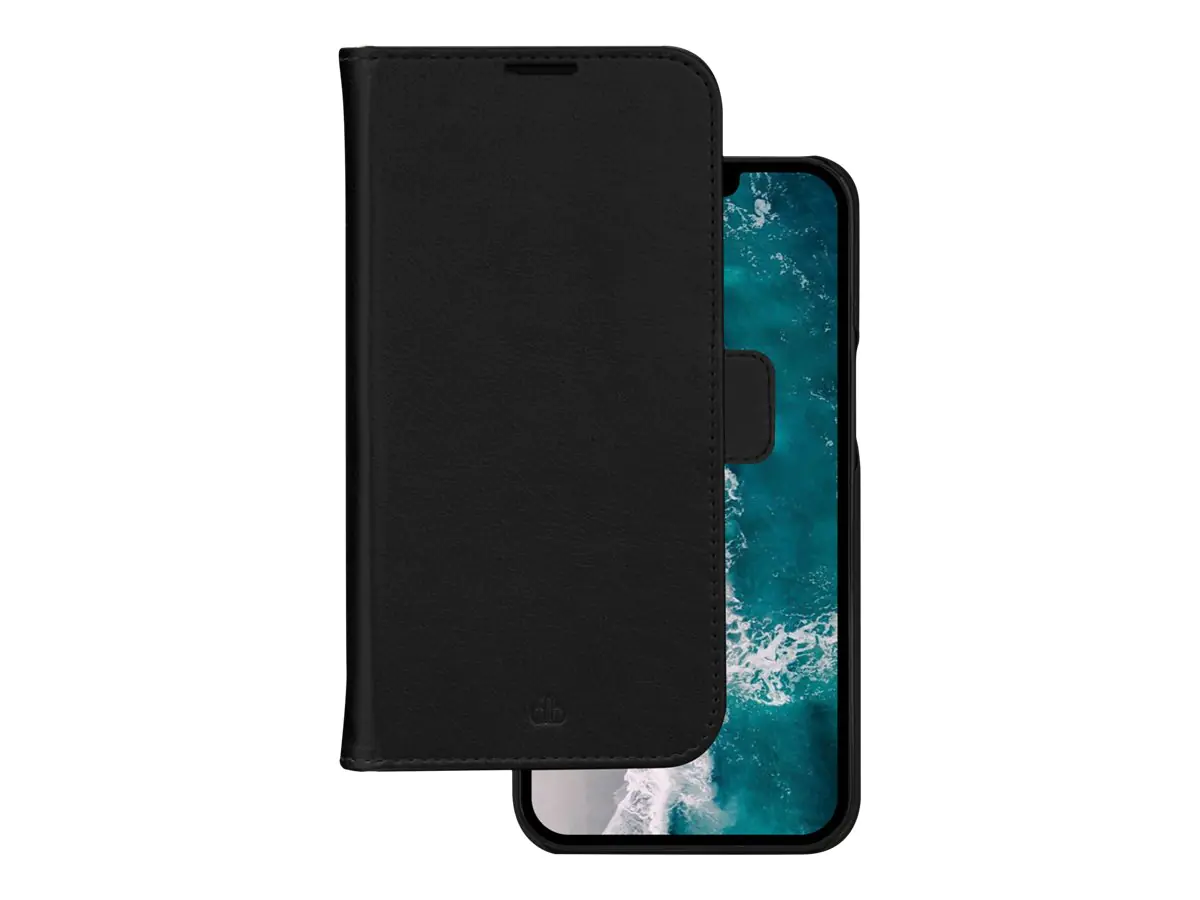 dbramante1928 Stockholm - Flip-Hülle für Mobiltelefon - veganes Leder - Schwarz - für Apple iPhone 14 Pro Max
