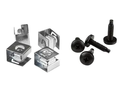 StarTech Server Rack Schrauben und Klippmutter - 10-32 - Rackmontage Schrauben und Schnappmuttern - 50 Pack - Schrauben für Rack - für P/N: 2POSTRACK12, 2POSTRACK16, CABSCRWS1032