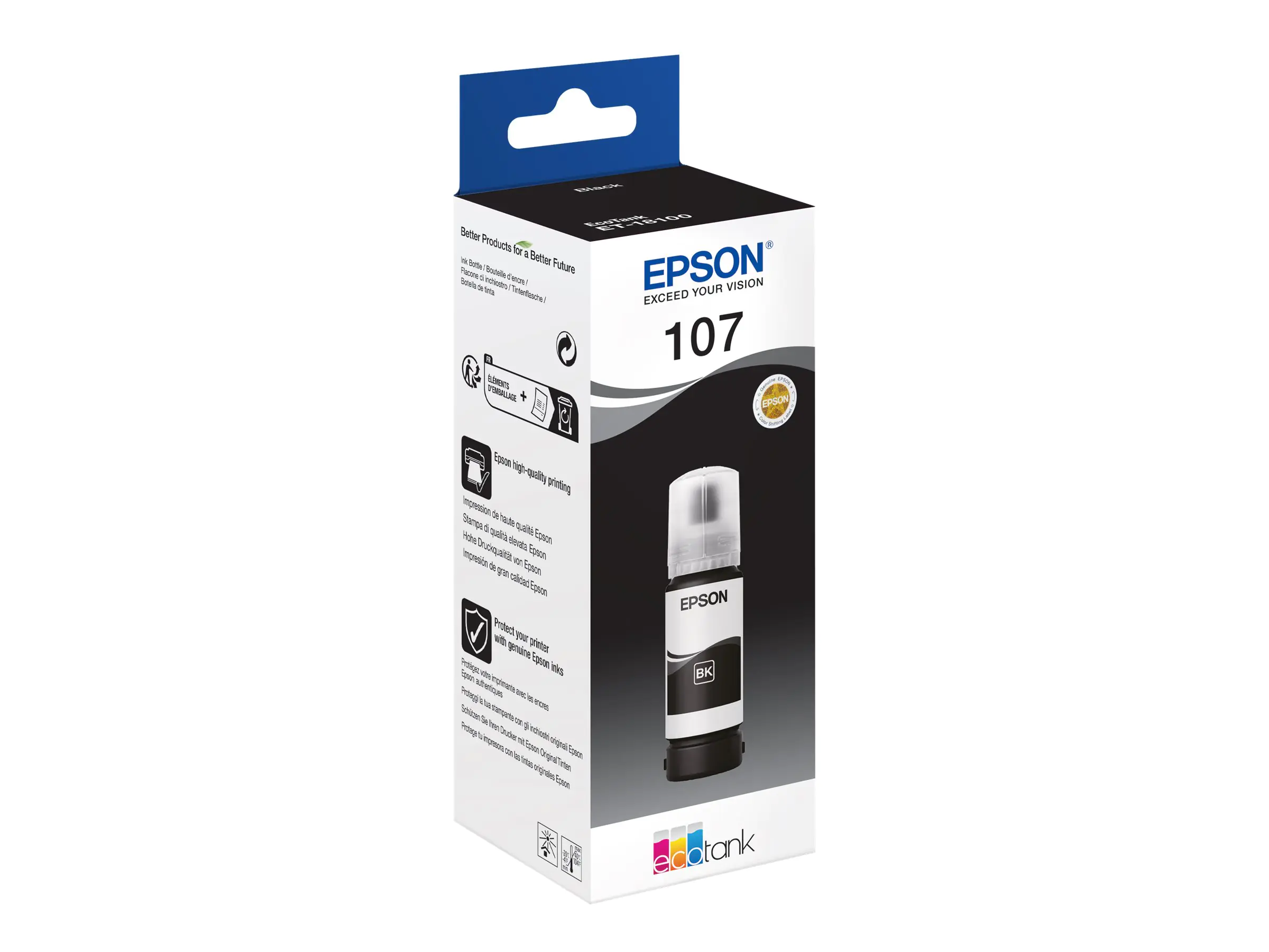 Epson EcoTank 107 - 70 ml - Schwarz - original - Nachfülltinte - für EcoTank ET-18100