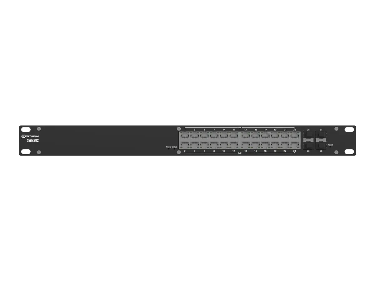 Teltonika SWM282 - Switch - L2+ - managed - 24 x 10/100/1000 (PoE+) SWM282000201