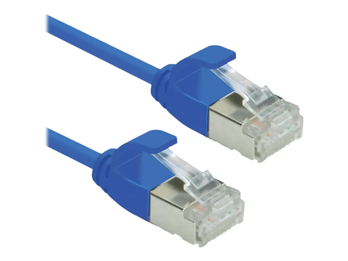 Roline Green - Patch-Kabel - RJ-45 (M) zu RJ-45 (M) - 1.5 m - U/FTP - CAT 6a - halogenfrei, geformt, ohne Haken, verseilt - Blau