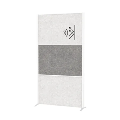 MAUL Stellwand MAULconnecto 100 x 182 cm (B x H) Zweibeinstativ 100 % PES-Fasern hellgrau, dunkelgrau