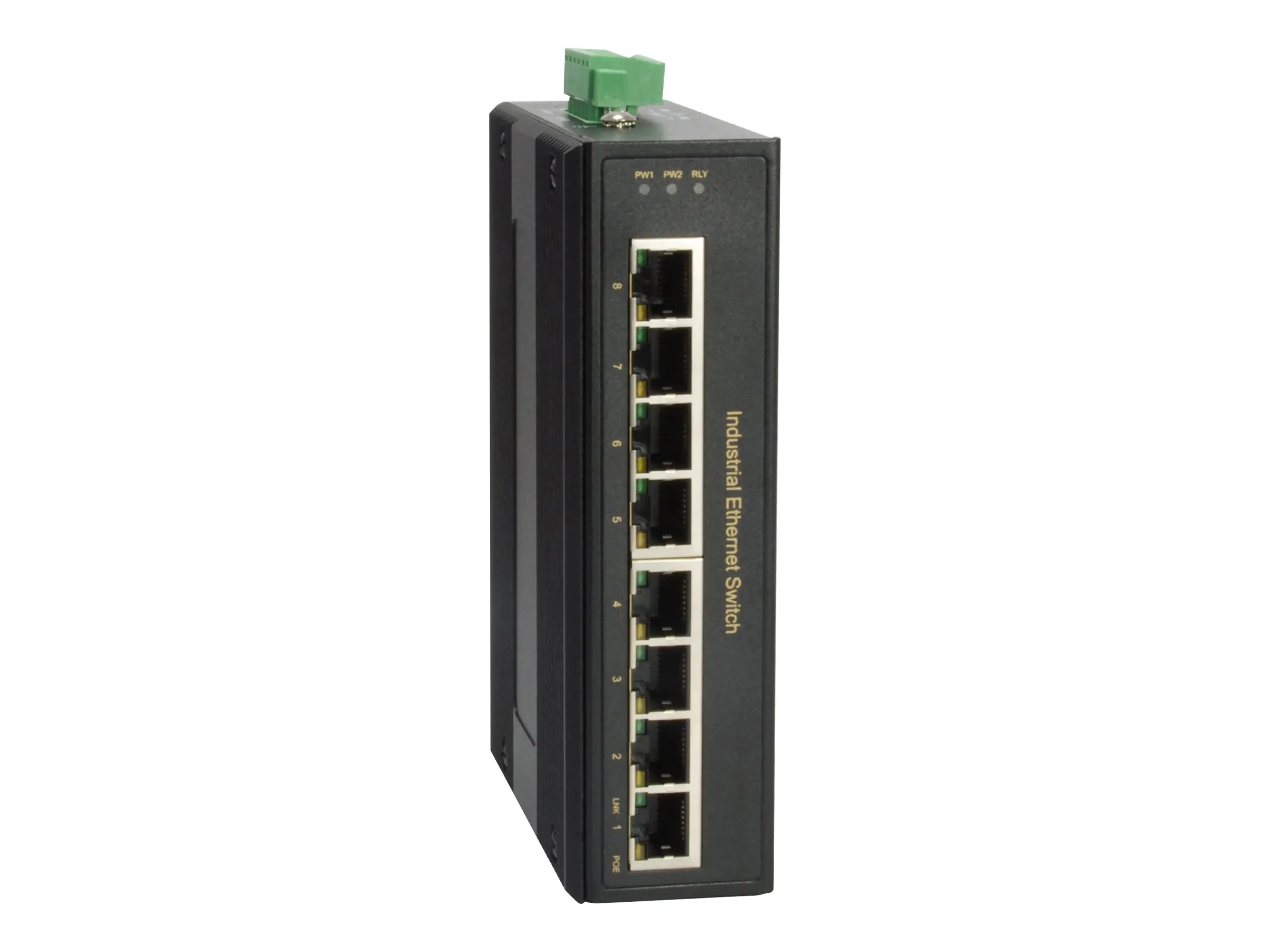 LevelOne IGP-0801 - Switch - 4 x 10/100/1000 (PoE+) + 4 x 10/100/1000 - an DIN-Schiene montierbar - PoE+ (126 W) - Gleichstrom
