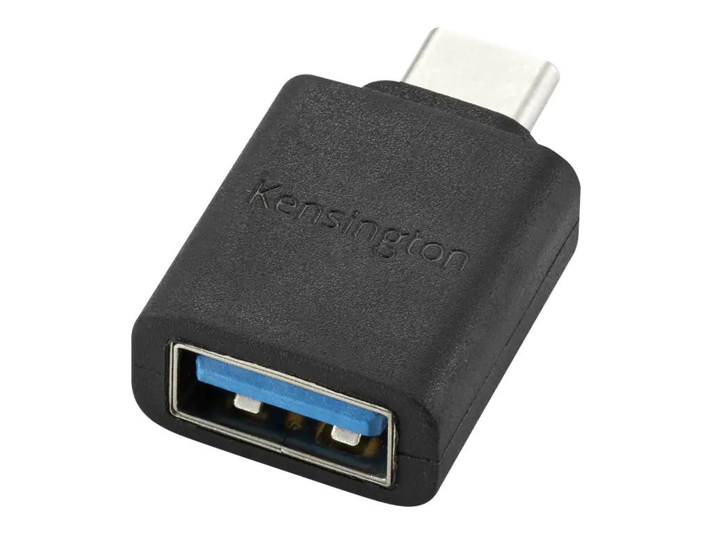 Kensington CA1010 - USB-Adapter - 24 pin USB-C (M) zu USB Typ A (W) - 5 V - 3 A - halogenfrei, geformt - Schwarz Kensington CA1010 - USB-Adapter - 24 pin USB-C (M) zu USB Typ A (W) - 5 V - 3 A - halogenfrei, geformt - Schwarz