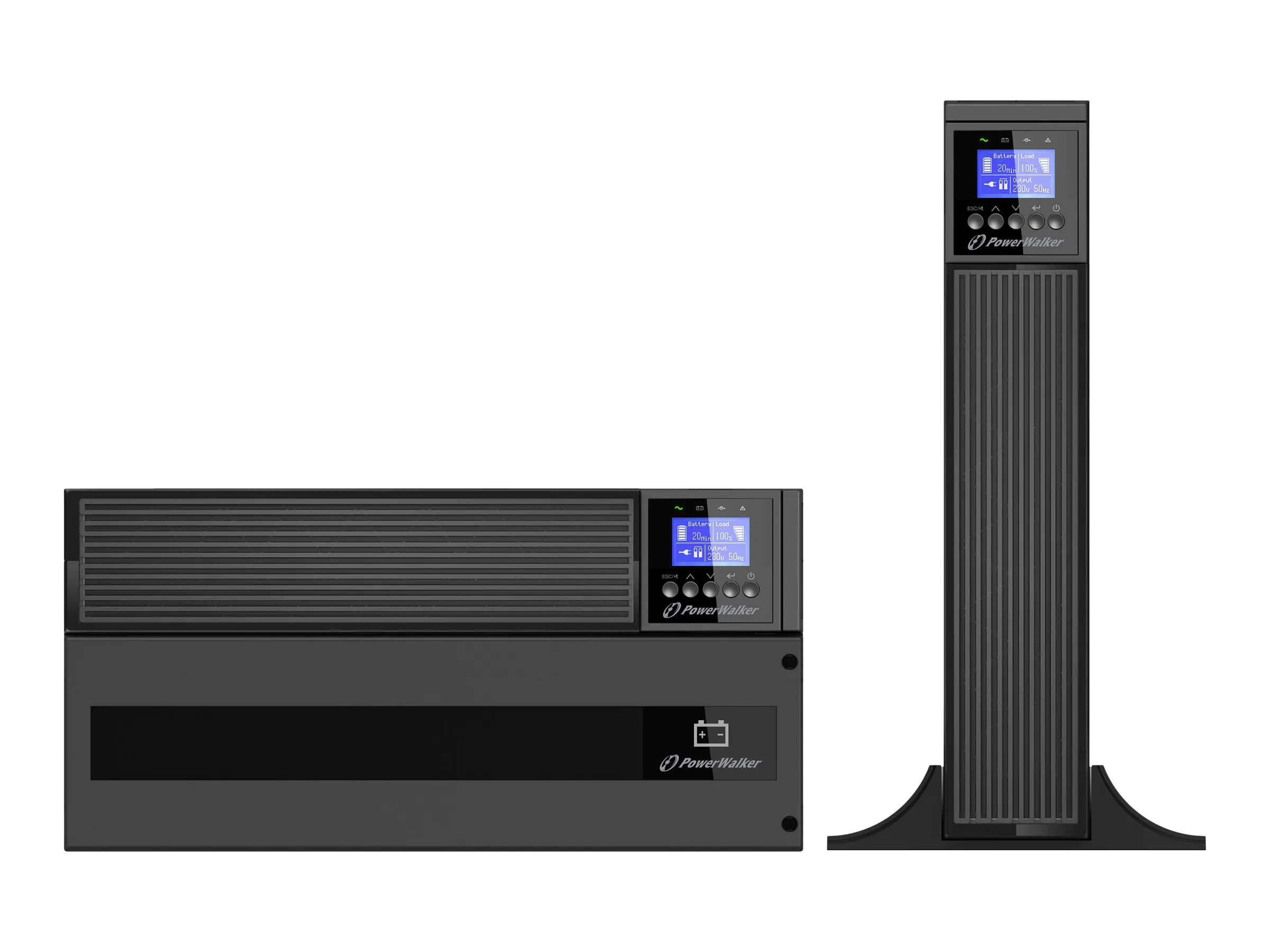 PowerWalker VFI 10000 ICR IoT - USV (in Rack montierbar/extern) - 10000 Watt - 10000 VA - 9 Ah - RS-232, USB, Ethernet
