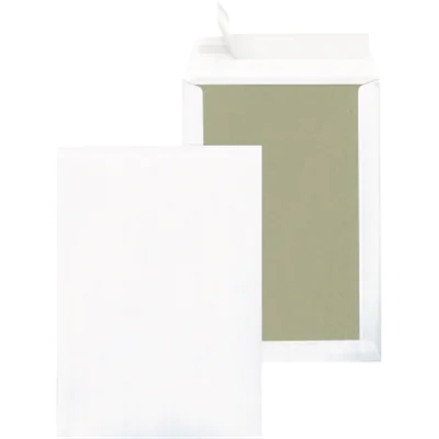 MAILmedia Papprückwandtasche DIN C5 ohne Fenster 100g/m² mit Haftklebung Kraftpapier weiß 250 St./Pack. MAILmedia Papprückwandtasche DIN C5 ohne Fenster 100g/m² mit Haftklebung Kraftpapier weiß 250 St./Pack.