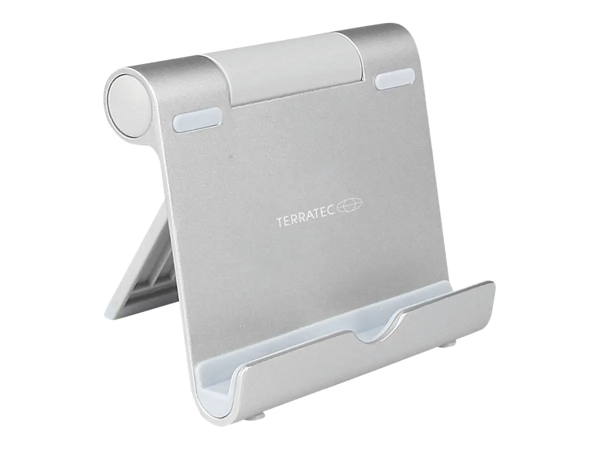 TERRATEC iTab S - Aufstellung für Mobiltelefon / Tablet - Aluminium - Silber - Schreibtisch-Ständer