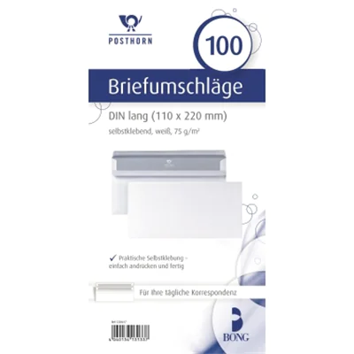 POSTHORN Briefumschlag 01220617 DL oF sk 75g ws 100 St./Pack. POSTHORN Briefumschlag 01220617 DL oF sk 75g ws 100 St./Pack.