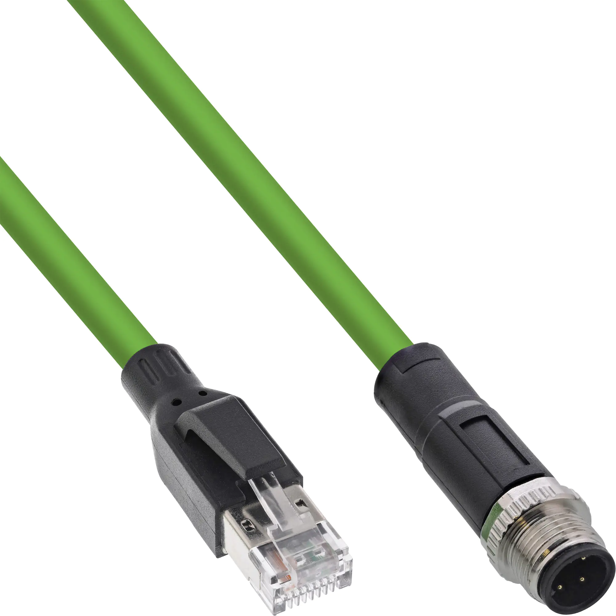 InLine Industrie Netzwerkkabel - M12 4-pin D-kodiert St. zu RJ45 St. - PUR - 2m InLine Industrie Netzwerkkabel - M12 4-pin D-kodiert St. zu RJ45 St. - PUR - 2m
