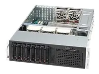 Supermicro SC835 TQC-R802B - Rack-Montage 3U - E-ATX - SATA/SAS - Hot-Swap 800 Watt - Schwarz