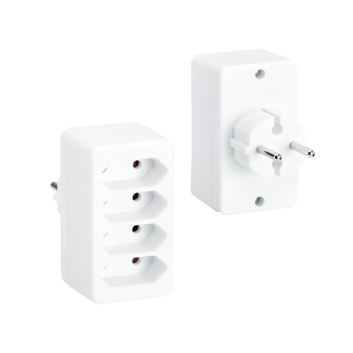 Bachmann Multistecker 4xEuro weiss PVC Bachmann Multistecker 4xEuro weiss PVC