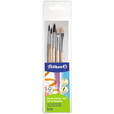 Pelikan Pinsel-Set PI5/SB 718163 sortiert 5 St./Pack. Pelikan Pinsel-Set PI5/SB 718163 sortiert 5 St./Pack.