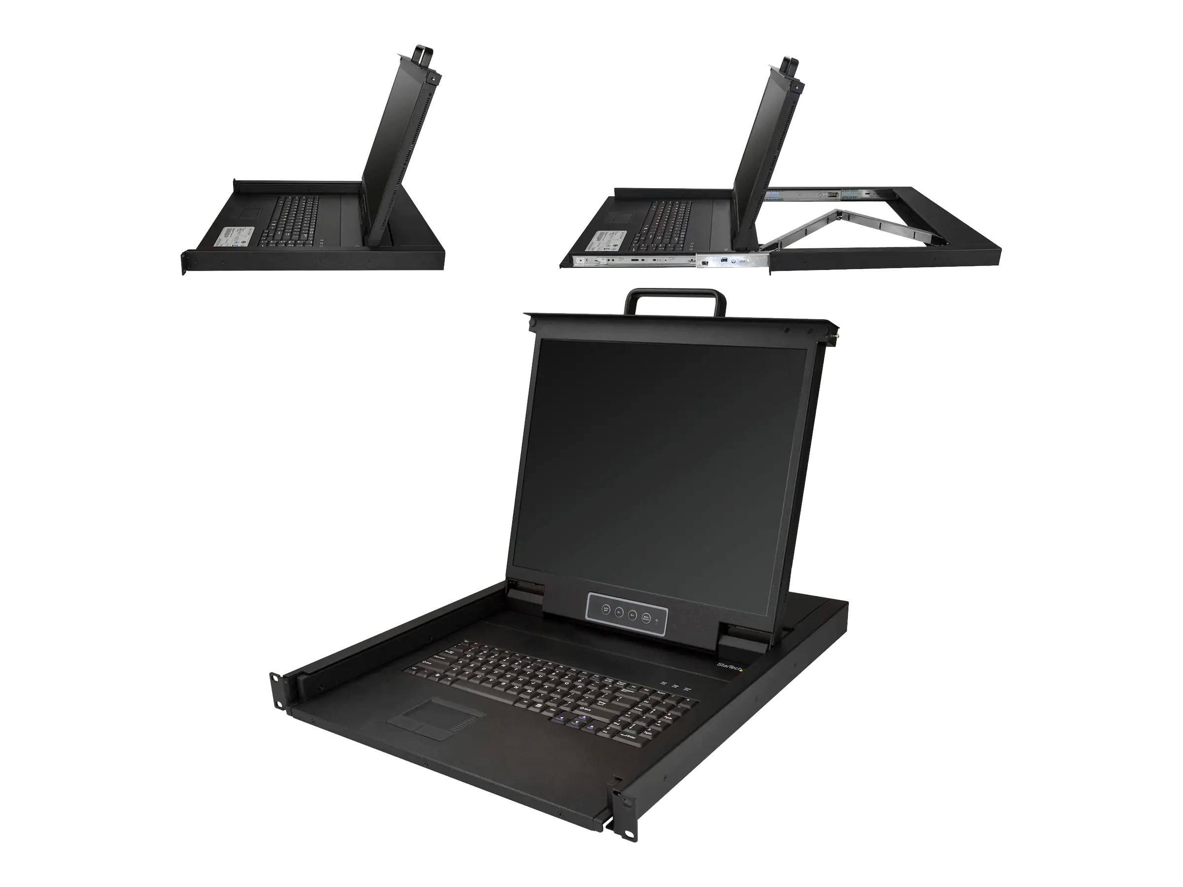 StarTech 1HE KVM Konsole für Server Racks - VGA KVM - 19 Zoll - KVM-Konsole - USB - 48.3 cm (19") - Rack - einbaufähig - 1280 x 1024 - 250 cd/m² - 1000:1 - VGA - Schwarz - 1U